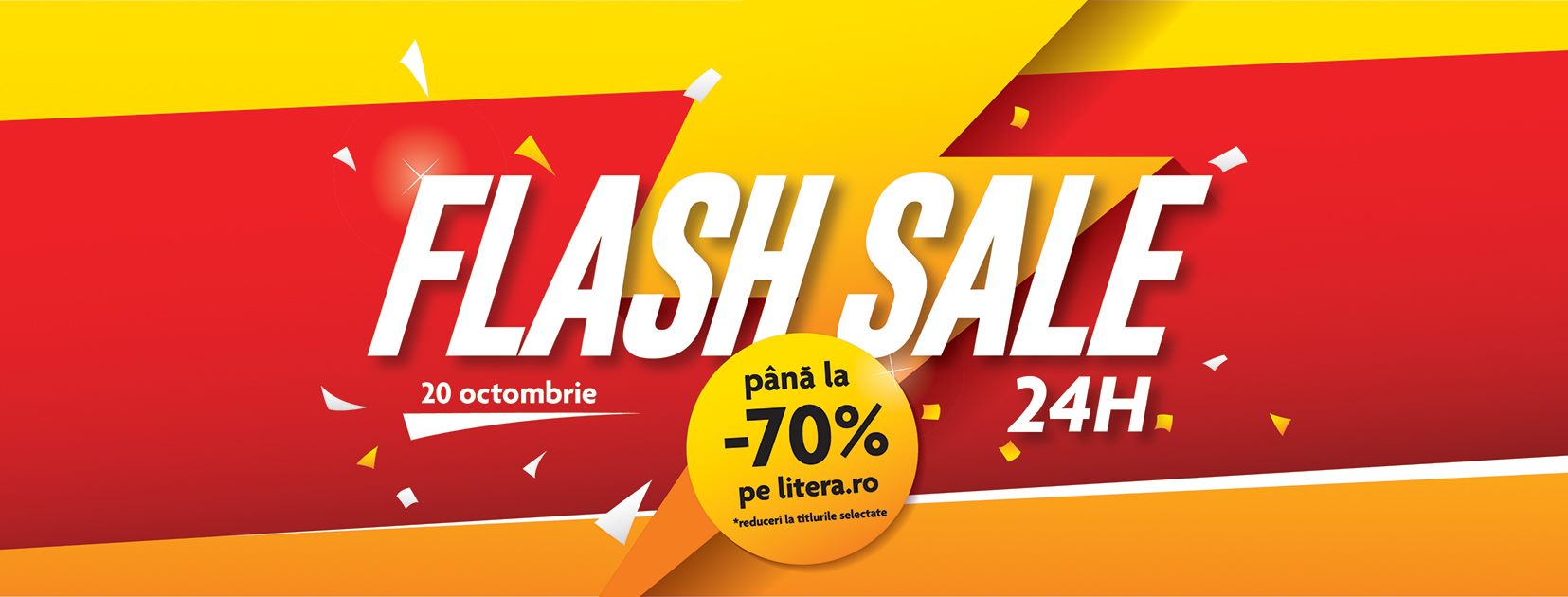 Flash Sales 24 h, azi pe Litera, pana la 70% reducere