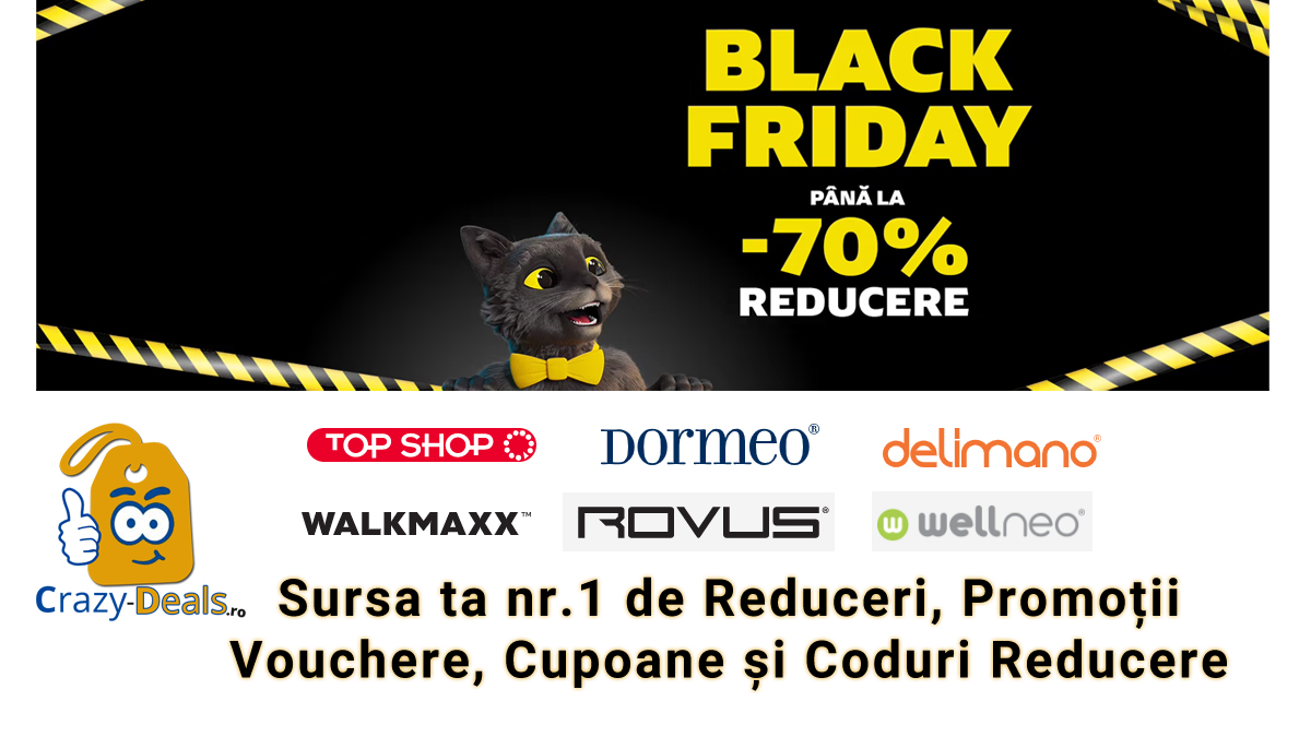 Top Shop Black Friday 2023 pana la 70 reducere » CrazyDeals.ro