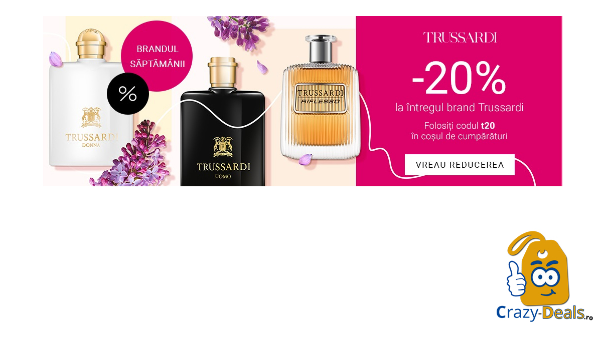 Cod reducere Notino 20% la parfumurile Trussardi