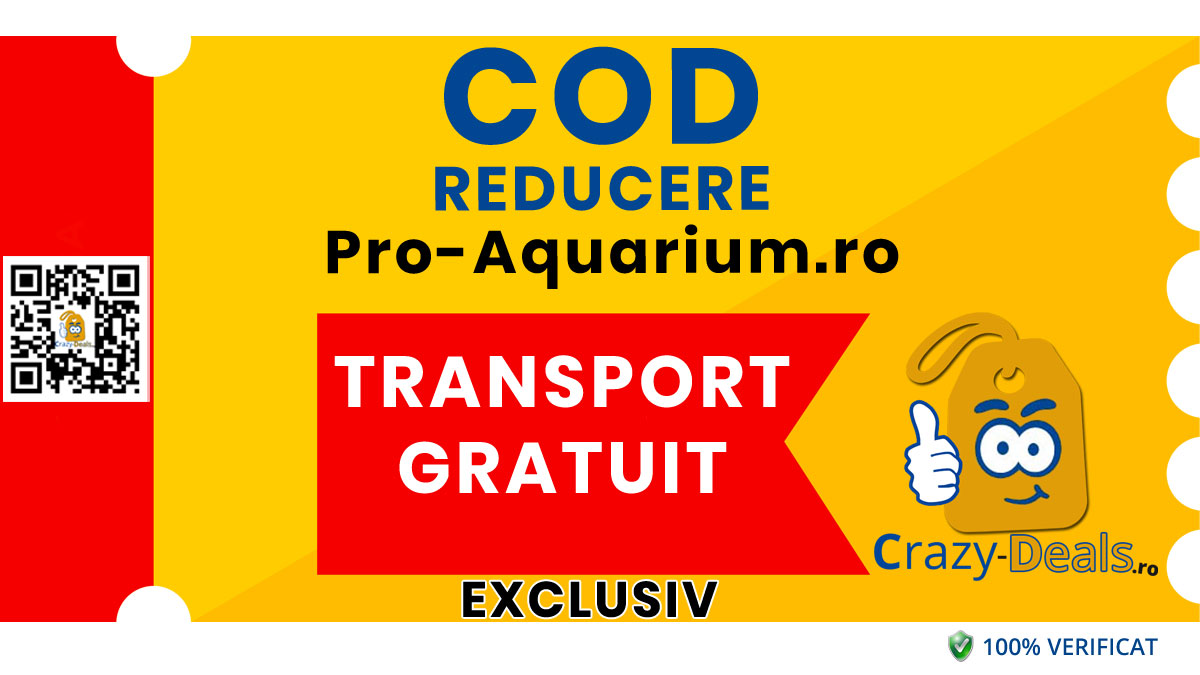 Cod reducere ProAquarium Transport Gratuit la orice comanda EXCLUSIV