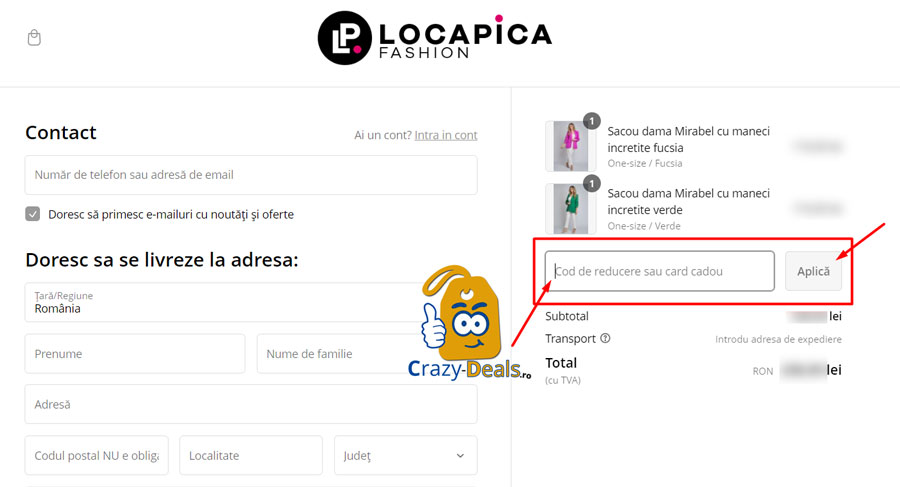 Cum activezi un cod reducere pe LocaPica