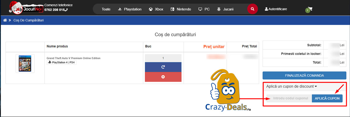 Cum să folosești un cod de reducere JocuriNoi