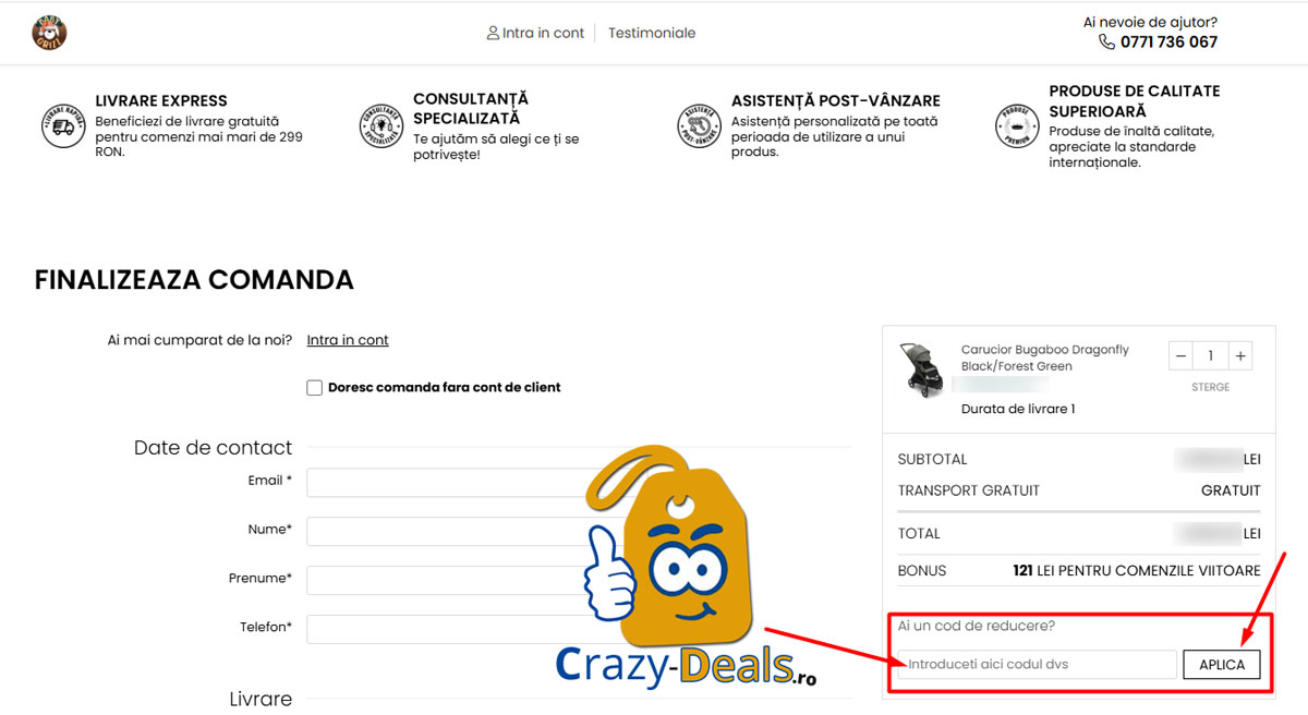 Cum să folosești un cod de reducere Baby Grizz