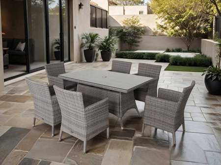 Set de exterior Krk: masă + 6 scaune (sursă: https://www.mobila24.ro/set-exterior-krk-masa-6-scaune/8042/p)