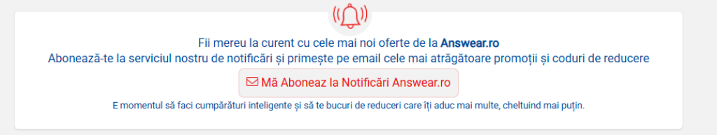 notificari coduri magazine pe crazy-deals.ro