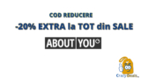 SALE ÎN SALE: -20% EXTRA la TOT din SALE Cod reducere AboutYou