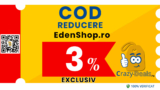 Obțineți acum 3% reducere la orice comandă pe Edenshop cu codul nostru exclusiv!