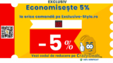 Cod reducere Exclusive Style -5% la tot coșul | Exclusiv
