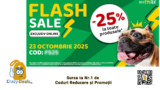 FLASH SALE – 25% REDUCERE la toate produsele cu preț întreg pe Animax