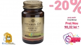 Reducere 20% Vitamina D3 4000iu 60 caps veg SOLGAR pe Vegis